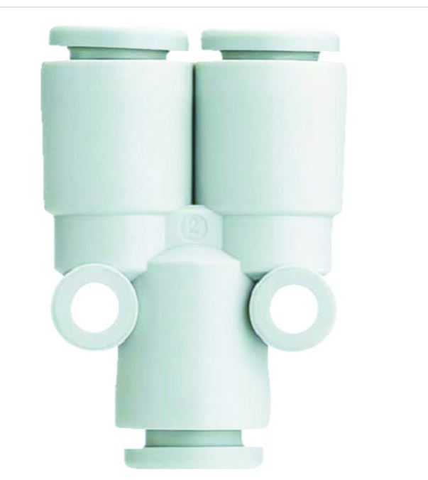 SMCY行气动快插三通接头KQ2U08-00A/单触管接头