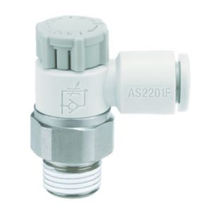 SMC调速阀AS1201F-M5-04A/单触管接头的旋转控制（弯头型）4DM5×0.8