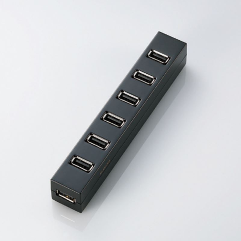 ELECOM宜丽客U2H-Z7SBK带磁铁USB集线器15655134803