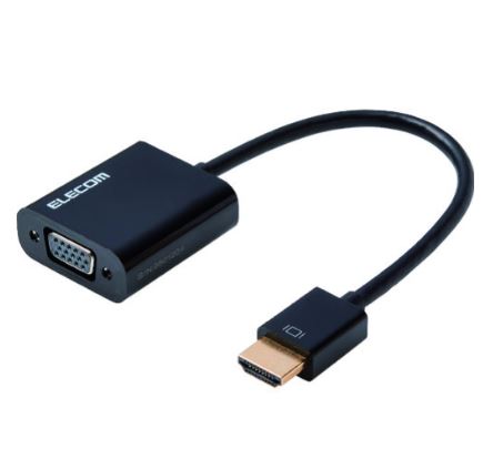 ELECOM宜丽客HDMI转VGA转换适配器AD-HDMIVGABK2杨：18105608753