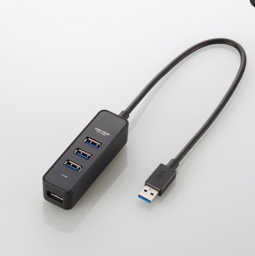 ELECOM宜丽客U3H-T405BBK带磁极的4端口USB3.0集线器胡181/0560/8873